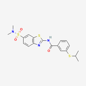 N-(6-(N,N-dimethylsulfamoyl)benzo[d]thiazol-2-yl)-3-(isopropylthio)benzamide