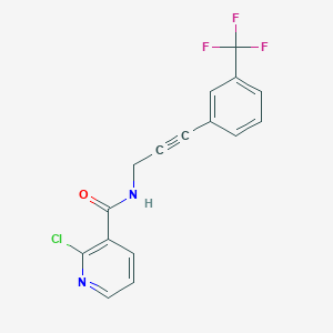 2-chloro-N-[3-[3-(trifluoromethyl)phenyl]prop-2-ynyl]pyridine-3-carboxamide