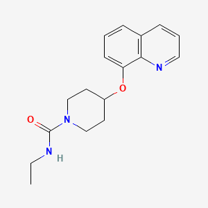 molecular formula C17H21N3O2 B2356023 N-乙基-4-(喹啉-8-氧基)哌啶-1-甲酰胺 CAS No. 2034432-32-9
