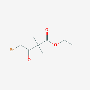 molecular formula C8H13BrO3 B2356036 4-溴-2,2-二甲基-3-氧代丁酸乙酯 CAS No. 63891-88-3