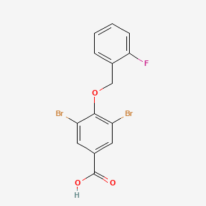 3,5-Dibromo-4-[(2-fluorobenzyl)oxy]benzoic acid