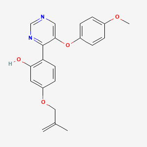 2-(5-(4-Methoxyphenoxy)pyrimidin-4-yl)-5-((2-methylallyl)oxy)phenol