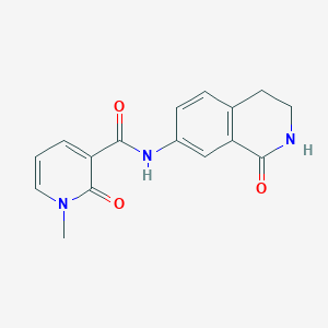 molecular formula C16H15N3O3 B2356048 1-甲基-2-氧代-N-(1-氧代-1,2,3,4-四氢异喹啉-7-基)-1,2-二氢吡啶-3-甲酰胺 CAS No. 1351613-78-9