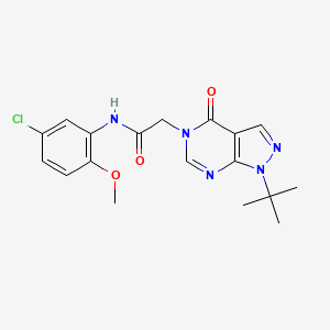 2-(1-(tert-butyl)-4-oxo-1H-pyrazolo[3,4-d]pyrimidin-5(4H)-yl)-N-(5-chloro-2-methoxyphenyl)acetamide