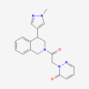 molecular formula C19H19N5O2 B2356053 2-(2-(4-(1-methyl-1H-pyrazol-4-yl)-3,4-dihydroisoquinolin-2(1H)-yl)-2-oxoethyl)pyridazin-3(2H)-one CAS No. 2309750-53-4