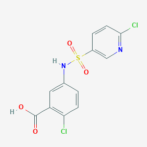2-Chloro-5-(6-chloropyridine-3-sulfonamido)benzoic acid