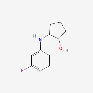 molecular formula C11H14FNO B2356063 2-[(3-Fluorophenyl)amino]cyclopentan-1-ol CAS No. 1182443-29-3