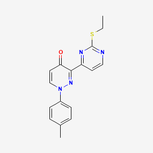 3-[2-(ethylsulfanyl)-4-pyrimidinyl]-1-(4-methylphenyl)-4(1H)-pyridazinone