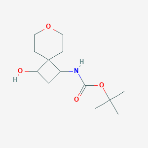 molecular formula C13H23NO4 B2356073 tert-Butyl (3-hydroxy-7-oxaspiro[3.5]nonan-1-yl)carbamate CAS No. 2138038-56-7