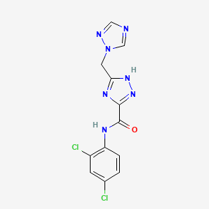 N-(2,4-dichlorophenyl)-3-(1H-1,2,4-triazol-1-ylmethyl)-1H-1,2,4-triazole-5-carboxamide