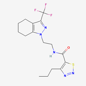 4-propyl-N-(2-(3-(trifluoromethyl)-4,5,6,7-tetrahydro-1H-indazol-1-yl)ethyl)-1,2,3-thiadiazole-5-carboxamide