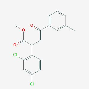 molecular formula C18H16Cl2O3 B2356084 Methyl 2-(2,4-dichlorophenyl)-4-(3-methylphenyl)-4-oxobutanoate CAS No. 344281-32-9