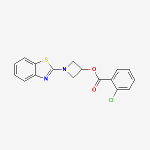 molecular formula C17H13ClN2O2S B2356094 1-(Benzo[d]thiazol-2-yl)azetidin-3-yl 2-chlorobenzoate CAS No. 1396759-93-5
