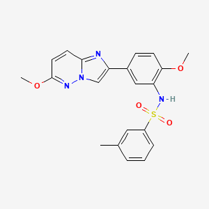 molecular formula C21H20N4O4S B2356095 N-(2-methoxy-5-(6-methoxyimidazo[1,2-b]pyridazin-2-yl)phenyl)-3-methylbenzenesulfonamide CAS No. 953173-11-0