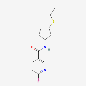 N-(3-Ethylsulfanylcyclopentyl)-6-fluoropyridine-3-carboxamide