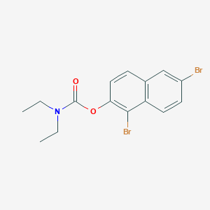 molecular formula C15H15Br2NO2 B2356113 1,6-二溴萘-2-基二乙基氨基甲酸酯 CAS No. 446307-68-2