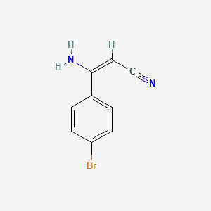 molecular formula C9H7BrN2 B2356116 (2E)-3-amino-3-(4-bromophenyl)prop-2-enenitrile CAS No. 748807-82-1
