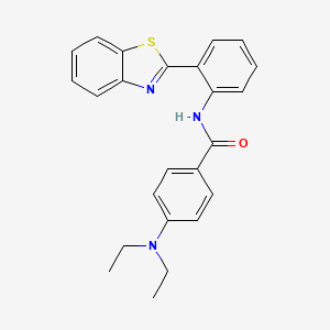 molecular formula C24H23N3OS B2356117 N-[2-(1,3-benzothiazol-2-yl)phenyl]-4-(diethylamino)benzamide CAS No. 477538-50-4