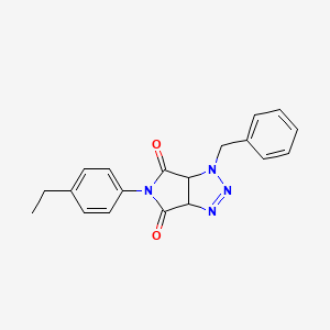 molecular formula C19H18N4O2 B2356121 1-benzyl-5-(4-ethylphenyl)-3a,6a-dihydropyrrolo[3,4-d][1,2,3]triazole-4,6(1H,5H)-dione CAS No. 1008273-61-7