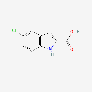 molecular formula C10H8ClNO2 B2356123 5-氯-7-甲基-1H-吲哚-2-甲酸 CAS No. 15936-74-0