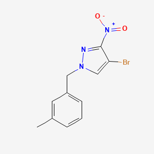 molecular formula C11H10BrN3O2 B2356128 4-bromo-1-(3-methylbenzyl)-3-nitro-1H-pyrazole CAS No. 957503-69-4
