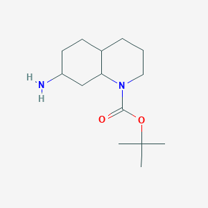 molecular formula C14H26N2O2 B2356132 Tert-butyl 7-amino-3,4,4a,5,6,7,8,8a-octahydro-2H-quinoline-1-carboxylate CAS No. 1823260-93-0