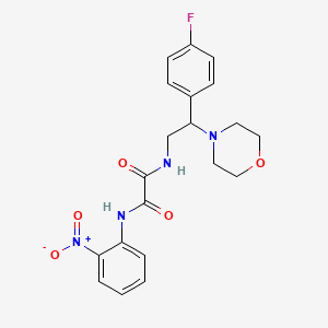 molecular formula C20H21FN4O5 B2356133 N1-(2-(4-fluorophenyl)-2-morpholinoethyl)-N2-(2-nitrophenyl)oxalamide CAS No. 941933-14-8