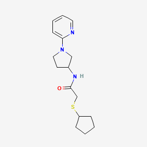 2-(cyclopentylthio)-N-(1-(pyridin-2-yl)pyrrolidin-3-yl)acetamide