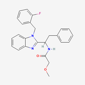 N-[1-[1-[(2-fluorophenyl)methyl]benzimidazol-2-yl]-2-phenylethyl]-2-methoxyacetamide
