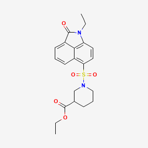 Ethyl 1-((1-ethyl-2-oxo-1,2-dihydrobenzo[cd]indol-6-yl)sulfonyl)piperidine-3-carboxylate