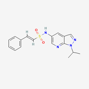 (E)-2-phenyl-N-(1-propan-2-ylpyrazolo[3,4-b]pyridin-5-yl)ethenesulfonamide