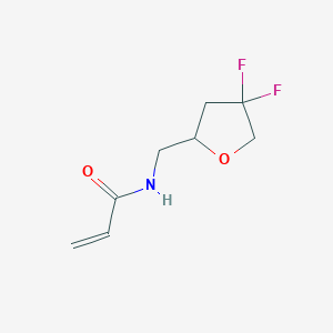 molecular formula C8H11F2NO2 B2356162 N-[(4,4-Difluorooxolan-2-yl)methyl]prop-2-enamide CAS No. 2290605-06-8