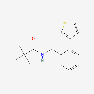 molecular formula C16H19NOS B2356164 N-(2-(thiophen-3-yl)benzyl)pivalamide CAS No. 1795358-92-7