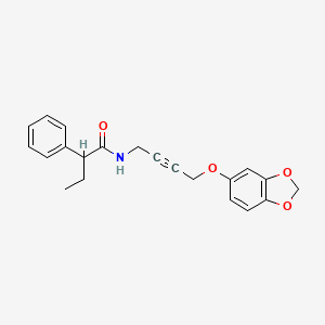 N-(4-(benzo[d][1,3]dioxol-5-yloxy)but-2-yn-1-yl)-2-phenylbutanamide