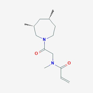 molecular formula C14H24N2O2 B2356180 N-[2-[(3R,5S)-3,5-Dimethylazepan-1-yl]-2-oxoethyl]-N-methylprop-2-enamide CAS No. 2361681-96-9