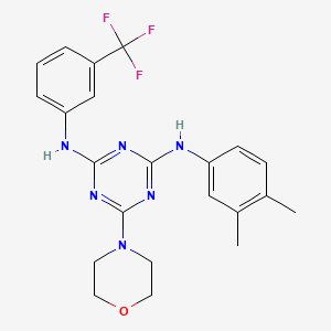 N2-(3,4-dimethylphenyl)-6-morpholino-N4-(3-(trifluoromethyl)phenyl)-1,3,5-triazine-2,4-diamine