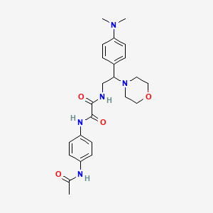 molecular formula C24H31N5O4 B2356195 N1-(4-acetamidophenyl)-N2-(2-(4-(dimethylamino)phenyl)-2-morpholinoethyl)oxalamide CAS No. 941995-20-6