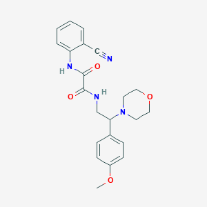 molecular formula C22H24N4O4 B2356196 N1-(2-氰基苯基)-N2-(2-(4-甲氧基苯基)-2-吗啉基乙基)草酰胺 CAS No. 941933-26-2