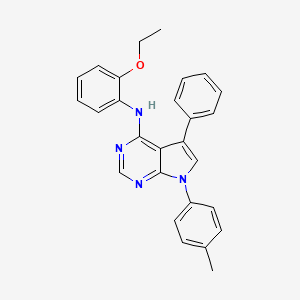 molecular formula C27H24N4O B2356202 N-(2-ethoxyphenyl)-7-(4-methylphenyl)-5-phenyl-7H-pyrrolo[2,3-d]pyrimidin-4-amine CAS No. 477233-29-7