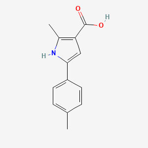 molecular formula C13H13NO2 B2356203 2-Methyl-5-(p-tolyl)-1H-pyrrole-3-carboxylic acid CAS No. 1225509-91-0