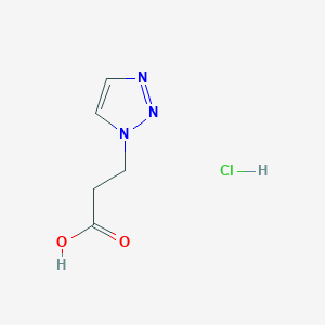 molecular formula C5H8ClN3O2 B2356206 3-(1H-1,2,3-三唑-1-基)丙酸盐酸盐 CAS No. 1803604-38-7