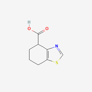 molecular formula C8H9NO2S B2356207 4,5,6,7-Tetrahydro-1,3-benzothiazole-4-carboxylic acid CAS No. 933704-26-8
