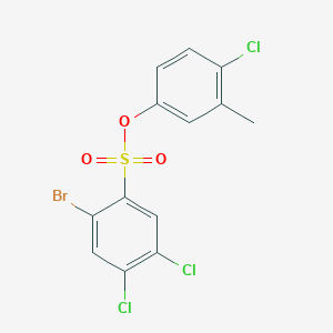 molecular formula C13H8BrCl3O3S B2356209 (4-Chloro-3-methylphenyl) 2-bromo-4,5-dichlorobenzenesulfonate CAS No. 2415454-55-4