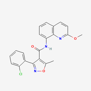 3-(2-chlorophenyl)-N-(2-methoxyquinolin-8-yl)-5-methylisoxazole-4-carboxamide