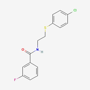 N-{2-[(4-chlorophenyl)sulfanyl]ethyl}-3-fluorobenzenecarboxamide