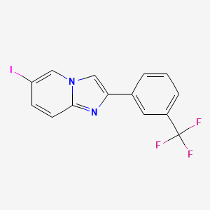 molecular formula C14H8F3IN2 B2356228 6-Iodo-2-[3-(trifluoromethyl)phenyl]imidazo[1,2-a]pyridine CAS No. 478040-61-8