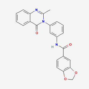 N-[3-(2-methyl-4-oxoquinazolin-3-yl)phenyl]-1,3-benzodioxole-5-carboxamide