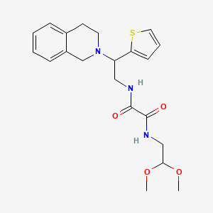 N1-(2-(3,4-dihydroisoquinolin-2(1H)-yl)-2-(thiophen-2-yl)ethyl)-N2-(2,2-dimethoxyethyl)oxalamide