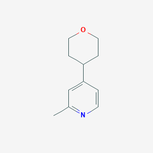 molecular formula C11H15NO B2356254 2-甲基-4-(四氢吡喃-4-基)-吡啶 CAS No. 27325-89-9