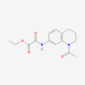 molecular formula C15H18N2O4 B2356255 2-((1-乙酰-1,2,3,4-四氢喹啉-7-基)氨基)-2-氧代乙酸乙酯 CAS No. 1207012-73-4